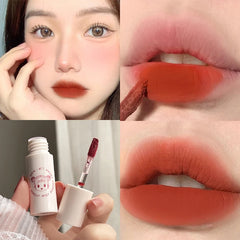 YICKYUE - Pink Coco Soft Mist Lip Glaze Non-fade Color Non-stick Cup Matte Lipstick Nude Red Brown Lips Tint Mud Makeup Lip Glaze Cosmetic