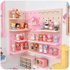 Wall-Mounted DIY Hole Board Rack Holder Home Hole Board Shelf Room Decor Hole Plate Organizer Holder Toy Blind Box Storage Board