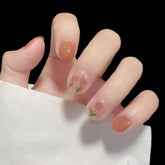 Professionals Press On Nails Fake Nails with Glue Accessories And Tools Nail Tips For Manicure Flower Nail Art Decor False Nails