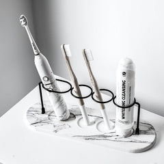 Diatom Mud Electric Toothbrush Holder Bathroom Countertop Storage Rack Mouthwash Cup Swing Table Soap Mat Toothbrush Holder