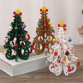 Desktop Christmas Tree Decoration Ornaments Children Handmade DIY Stereo Wooden Christmas Tree Scene Layout Christmas