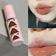 YICKYUE - New Bowknot Mirror Lip Gloss Moisturizing Lip Tint Long Lasting Waterproof Lipstick Women Girls Lips Cosmetics 2024 Makeup