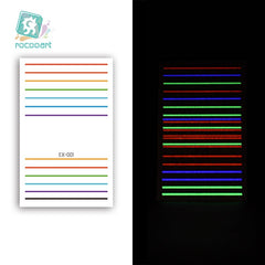 Fashion Luminous Tattoo Sticker Line Snake Temporary Tattoo Waterproof Men Women Arm Leg Fake Tattoo Body Art Sticker