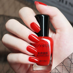 25 Colors Nail Polish Normal Without Lamp Art Manicure Semi-permanent Varnish Quick Dry Tearable Long Lasting Nail Gel Polish