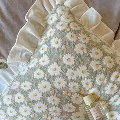 YICKYUE - Pastel Daisy Bedding Set - Sage Green