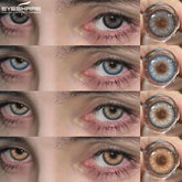 YICKYUE - 1pair Color Contact Lenses Gray Color Contacts for Eyes Fashion Blue Eye Lenses Yearly Green Eye Contacts Black Lenses