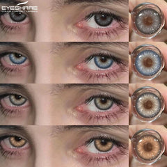 YICKYUE - 1pair Color Contact Lenses Gray Color Contacts for Eyes Fashion Blue Eye Lenses Yearly Green Eye Contacts Black Lenses