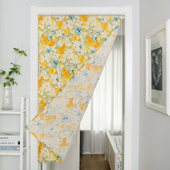 1pcs Printing Pastoral Door Curtain Fabric Hanging Curtain Room Bathroom Door Curtain Home Decoration (Without Rod)