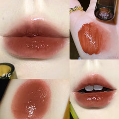 YICKYUE - Mirror Lipstick Water Lip Gloss Waterproof Long Lasting Glass Lip Glaze Fashion Sexy Red Lip Makeup Portable Cosmetic
