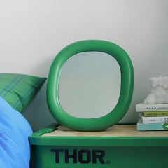 YICKYUE - Makeup Wall Mirror Items Small Barber Girls Nordic Bathroom Irregular Funky Circle Mirror Luxury Mini Espelhos Home Decorations