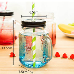 480Ml Milk Tumbler With Dome Lids Double Wall Glass Drink Cups With Straw Reusable Clear Water Bottle Transparent Fruit Cup