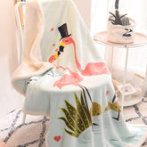 Soft Warm Coral Fleece Children Blanket Winter Sheet Bedspread Sofa Mechanical Wash Double Thick Cartoon Flannel Blankets