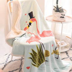 Soft Warm Coral Fleece Children Blanket Winter Sheet Bedspread Sofa Mechanical Wash Double Thick Cartoon Flannel Blankets