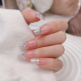 Pink Diamonds Handmade Press On Nails