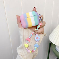 Rainbow Candy Case for Apple Airpods 1 2 Case for AirPods Pro Case Summer TWS Bluetooth Earphone Case Accessories Headphone Box