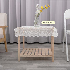 Ins Dining Table Tablecloth Round Wedding Decoration Hollow Out Dressing Accessories Party Lace Nordic for Cloth Nappe De Home