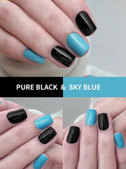 YICKYUE - 2 Colors 15ML BlackAndBlue Nail Gel Set Semi Permanent Nail Art Soaking UV LED Nail Salon DIY Nail Salon Gel ForSpring AndSummer