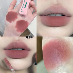 YICKYUE - 1Pcs Velvet Matte Cream Lip Mud Nude Pink Lipstick Moisturizing Lip Glaze Korean Waterproof Long Lasting Makeup Cosmetics New