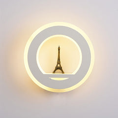 Iron tower LED wall lamp bedroom living room parlor study corridor aisle lights child Cartoons Bedside wall lamp Acrylic lamps