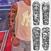 YICKYUE - Extra Large Temporary Tattoos Full Arm and Half Arm Tattoo Sleeves for Men Women