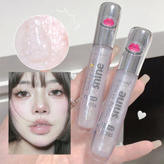 YICKYUE Lasting Mirror Pearl Diamond Lip Gloss Waterproof Moisturizing Liquid Lipstick Shine Glitter Lip Gloss Women Makeup Cosmetics