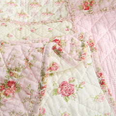 CHAUSUB Cotton Bedspread Quilt 1pc Floral Printed Blanket on Bed Coverlet for All Season Twin Size 150x200cm Quilted Sofa Cover