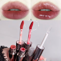YICKYUE - Double Head Transparent Mirror Lip Gloss Velvet Matte Sexy Red Liquid Lipstick Waterproof Lasting Lips Korean Makeup Cosmetics