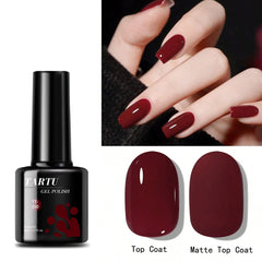 YICKYUE - 8ml Gel Nail Polish Burgundy red brown chocolate Nail Art Soak Off UV/LED Manicure Beautylux Vernis Semi Permanent Esmalte