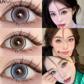 YICKYUE 1 Pair Color Lens Big Eye Natural Colored Eye Lenses Korea Blue Eye Contacts Lenses Purple Graduated Lenses Pink Anime Len