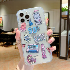 Hot Europe and America retro personality 90s cute girl soft silicone case for iphone 12 Pro MiNi 11 Pro MAX X XS XR 7 8 SE cover