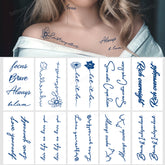 YICKYUE - 10Pcs/lot Juice Ink Temporary Tattoos Small Size Couple Long Lasting on Hands Finger Neck Wrist Waterproof Fake Tattoo Wholesale