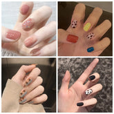 YICKYUE - 14 stickers Nail Stickers Fashion Nail Wraps Self Adhesive Manicure Decoracion Strips Sticker Set Nail Art Leopard print