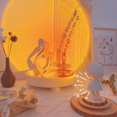 W&G Astronaut Rainbow Sunset Projector LED Photography Props Projection Ambient Lamp Light Bedroom Bar Coffee Home Decoration