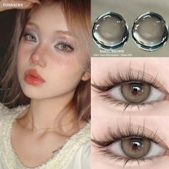 YICKYUE - 1 Pair Colored Contact Lenses for Eyes Natural Brown Lenses Beauty Fashion Red Lense Blue Lenses Green Eye Contact