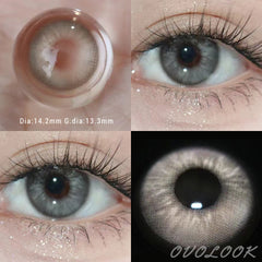 YICKYUE - 1Pair Lenses Cosmetic Color Contact Lenses for Eyes Beauty Pupils Blue Grey Brown Eye Color Lenses with Lens Container