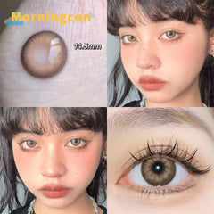 YICKYUE - Thai Brown Myopia Prescription Soft Colored Contact Lenses For Eyes Small Beauty Pupil Make Up Natural Yearly