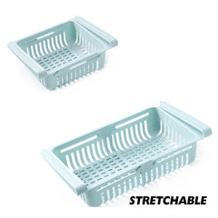 Adjustable Stretchable Refrigerator Organizer Drawer Basket Refrigerator Pull-out Drawers Fresh Spacer Layer Storage Rack