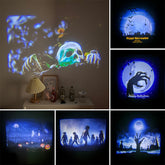 Halloween Decoration Scary Skull Zombie Projector Light Lamp Halloween Party Background Projection Light Glow Party Supplies