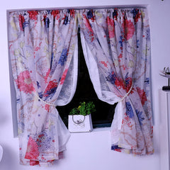New Design Double Layer Tulle for Living Room Bedroom Balcony French Elegant Short Curtain for Kitchen Bathroom Door Home Decor