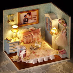 CUTE ROOM 3D Doll House Miniature Model Wooden Kits DIY Miniaturas Dollhouse with Furnitures Wooden Toys for Children Gifts