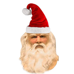 Christmas Silicone Headgear Old Man Performance Props My Old Man Christmas Holiday Funny Mask Super Soft Santa Adult Cosplay