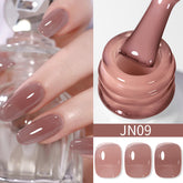 YICKYUE - 10ml Jelly Gel Nail Polish Crystal Translucen Soak Off Semi-Permanent Varnish Base Top Coat Glitter Sequins Manicure
