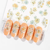 Butterfly 3D Acrylic Engraved Nail Sticker Lover Kiss Flower Nails DIY Nail Art Decor Gel Polish 5D Sticker Manicure Foils