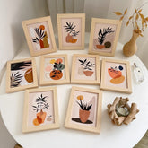 Ins Decorative Painting Nordic Flower Character Photo Frame Paintings Home Wall Decor Bedroom Desktop Decoration Art Ornaments