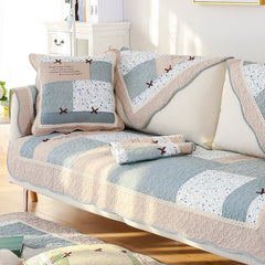 Cotton Fabric Four Seasons Sofa Cover Couch Cover Floral Plaid Printed Sofa Towel for Living Room Wedding