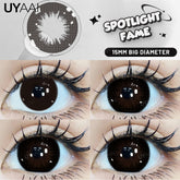 YICKYUE - 15mm Big Diameter Black Lenses 14.5mm Lenses Colored Contact Lenses for Eyes Big Eye Lenses Natural Look Lenses