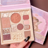 Yickyue 10-color Eye Shadow Tray Princess Lace Matte Pearlescent Sequins Eye Palette Girls Eye Contour Palette Eye Makeup Waterproof