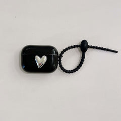 Jane cool black silicone soft love earphone case for airpod 1 2 pro charging box for airpods 3 2021 wireless bluetooth cover