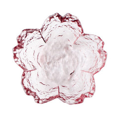 W&G Japanese Hammered Glass Sakura Flower Plate Creative Pink Household Seasoning Dipping Sauce Plate Soy Sauce Plate Bowl