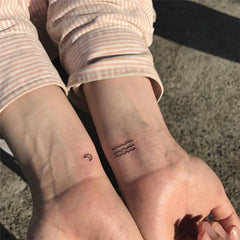 Cute Moon Design Fake Tattoo Adult Wrist Body Art Waterproof Temporary Tattoo Stickers For Men And Women